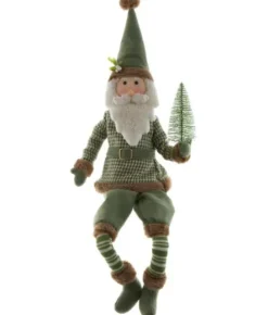 Boutique de Noël Enchanted Forest*27" Ornament, Sage Coloured Gnome With Small Pine Tree