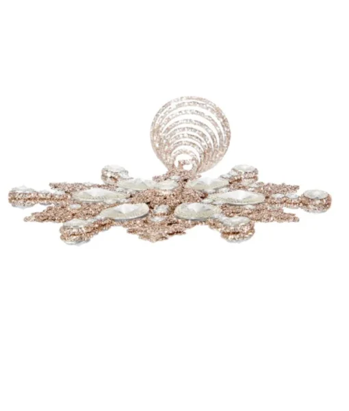 Boutique de Noël Winter Wonderland*12" Silver Snowflake With Jewels Treetop