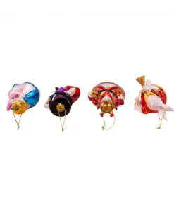 Boutique de Noël Varied Shapes*Alice In Wonderland Glass Ornament 4-Piece Set