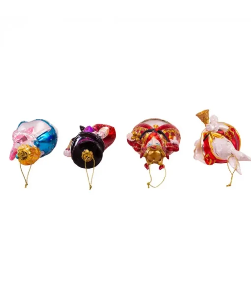 Boutique de Noël Collections*Alice In Wonderland Glass Ornament 4-Piece Set