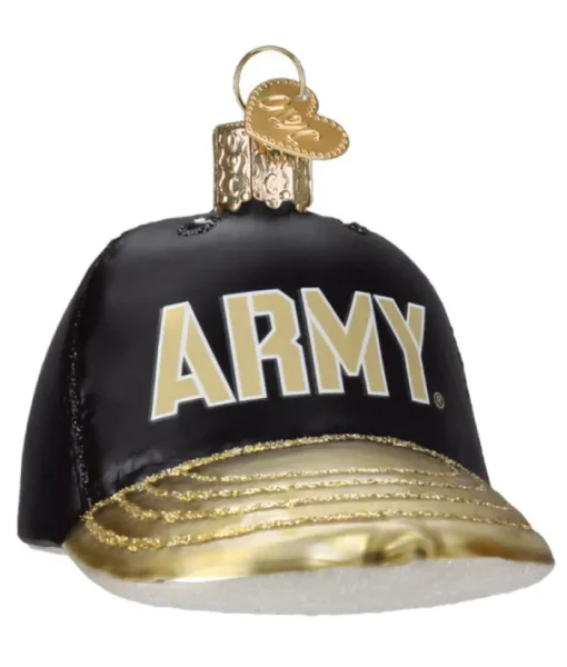 Boutique de Noël Varied Shapes*Army Baseball Cap Glass Ornament