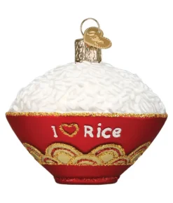 Boutique de Noël Varied Shapes*Bowl Of Rice Glass Ornamente