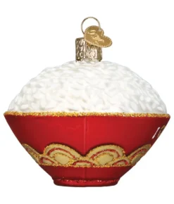 Boutique de Noël Varied Shapes*Bowl Of Rice Glass Ornamente