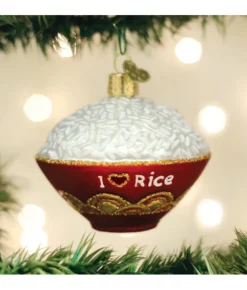 Boutique de Noël Varied Shapes*Bowl Of Rice Glass Ornamente