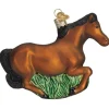 Boutique de Noël Varied Shapes*Brown Mustang Glass Ornament