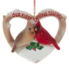 Boutique de Noël Family & Friends*Cardinal Couple ''Our First Christmas'' Ornament