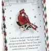 Boutique de Noël Religion*Christmas Brooch, Red Cardinal Shape