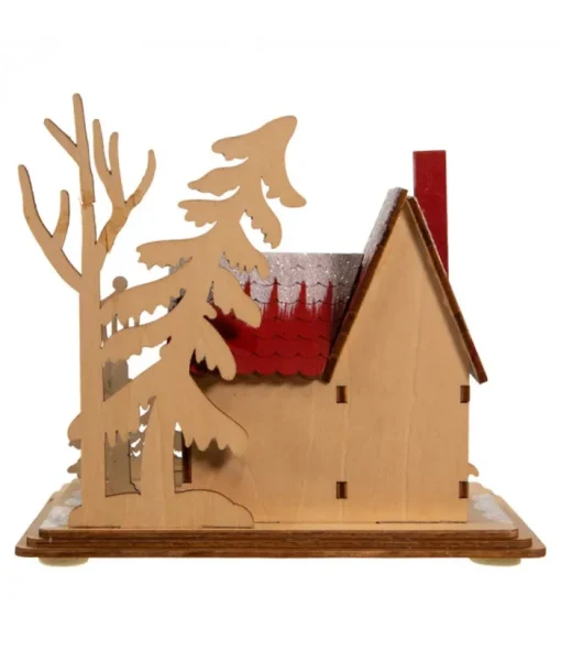Boutique de Noël Nordic Villages*Christmas House With Santa