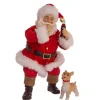 Boutique de Noël Angels & Santas*Classic Coca Cola Santa, 90Th Anniversary Special, With Dog.