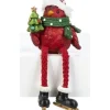 Boutique de Noël Birds & Owls*Cozy Cardinal With Green Scarf, Table Decoration, 4" Tall