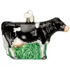 Boutique de Noël Varied Shapes*Dairy Black Cow Glass Ornament