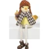 Boutique de Noël Birds & Owls*Dangling Legs, Cosy Bird, With Acorn, Shelf Ornament