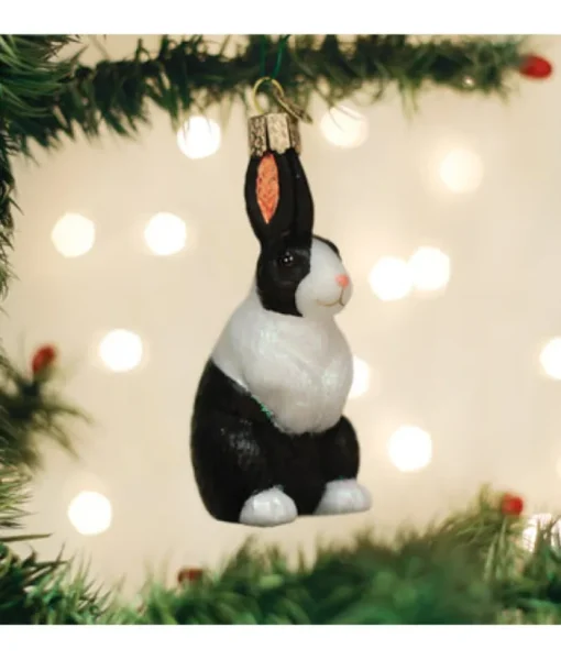 Boutique de Noël Farm House & Western*Dutch Rabbit Glass Ornament