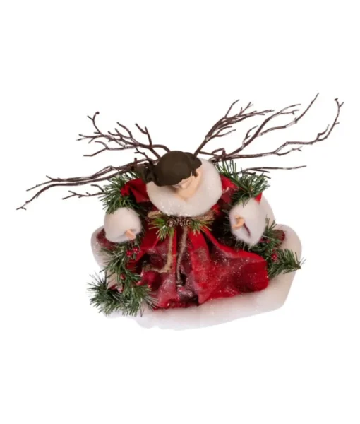 Boutique de Noël Enchanted Forest*14"Fabric Angel Treetop