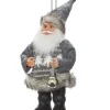 Boutique de Noël Family & Friends*Fabric Santa Claus Ornament, With Grey Sweater
