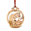Boutique de Noël Enchanted Forest*Flat Wood Ornament, Beaver Quebec