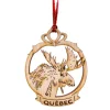 Boutique de Noël Enchanted Forest*Flat Wood Ornament, Moose Quebec