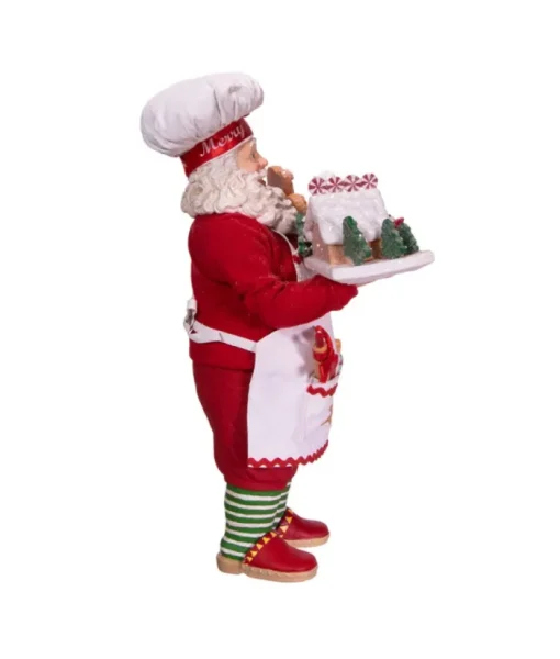 Boutique de Noël Ginger Bread & Candy Shoppe*10.5"Gingerbread Chef Santa