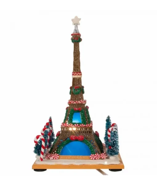 Boutique de Noël Usb & Led*Gingerbread Eiffel Tower 10" Led