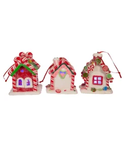 Boutique de Noël Ginger Bread Houses*Gingerbread House Ornament Led