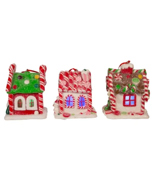 Boutique de Noël Ginger Bread Houses*Gingerbread House Ornament Led