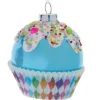 Boutique de Noël Miscellaneous*Glass Blue Cupcake Ornament