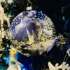 Boutique de Noël Varied Shapes*Glass Disk Ornament, Winter Scene With Mountain