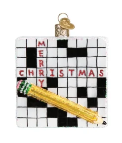 Boutique de Noël Varied Shapes*Glass Ornament, Crossword Puzzle