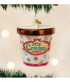 Boutique de Noël Varied Shapes*Glass Ornament, Ice Cream Carton