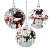 Boutique de Noël Enchanted Forest*Glass Ornament, Snowman With Cardinals