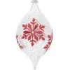 Boutique de Noël Miscellaneous*Glass Ornament With Red Snowflake