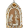 Boutique de Noël Religion*Gold And White Nativity Ornament