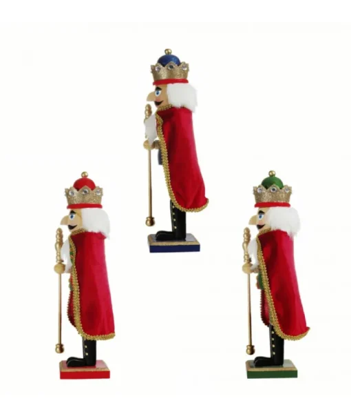 Boutique de Noël Ballet & Nutcrackers*Green Nutcracker With Red Cape 15" Tall