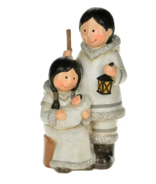 Boutique de Noël Religion*Inuit Holy Family Figurine, 8" Tall