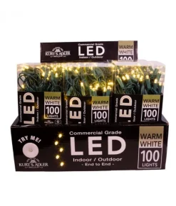 Boutique de Noël Light Sets*100-Light 5Mm Warm White Led Green Wire Light Set