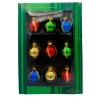 Boutique de Noël Glass Ball Boxes*Miniature Gold Glitter Swirled Glass Ball Ornaments