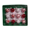 Boutique de Noël Glass Ball Boxes*Miniature Red And White Glass Ball Ornaments
