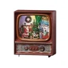 Boutique de Noël Animated And Musical Pieces*Musical Table Piece, Led Lit, Musical Swirl Tv, With Santa