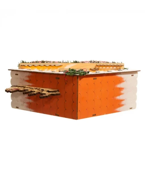 Boutique de Noël Nordic Villages*Musical Wooden Wagon With Christmas Village Scene