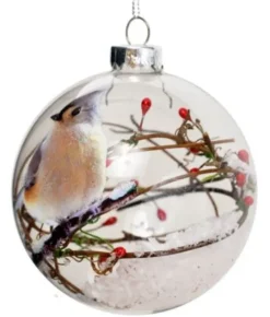 Boutique de Noël Varied Shapes*Ornamant, Glass Ball, Tufted Titmouse