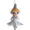 Boutique de Noël Winter Wonderland*Ornament, Blue Eyed Elvish Child, With Snowball
