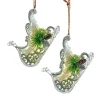 Boutique de Noël Enchanted Forest*Ornament, Clear Acrylic, Sled With Pine Cone And Needles Trimming