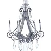 Boutique de Noël Winter Wonderland*Ornament, Elegant Silver Chandelier, With Acrylic Crystals