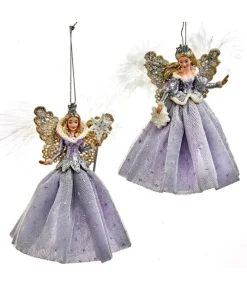 Boutique de Noël Winter Wonderland*Ornament, Elegant, Snow Queen, In A Lavender And Blue Gown