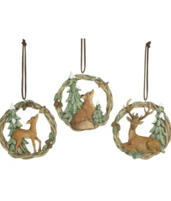 Boutique de Noël Enchanted Forest*Ornament, Garland Featuring Stag And Pine Tree.