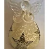 Boutique de Noël Crystal & Led*Ornament, Glass Angel With Silver Star Spangling