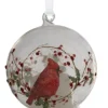 Boutique de Noël Usb & Led*Ornament, Glass Ball, Cardinal With Led