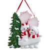 Boutique de Noël Winter Wonderland*Ornament, Mr And Mrs Snowman, With Xmas Tree