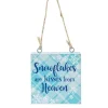 Boutique de Noël Winter Wonderland*Ornament, Plaque, With Message "Snowflakes Are Kisses From Heaven"