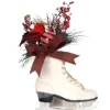 Boutique de Noël Winter Wonderland*Ornament, White Skate With Red Cardinal And Garland